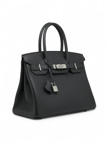 Hermès - Sac Birkin 30 Noir cuir Togo