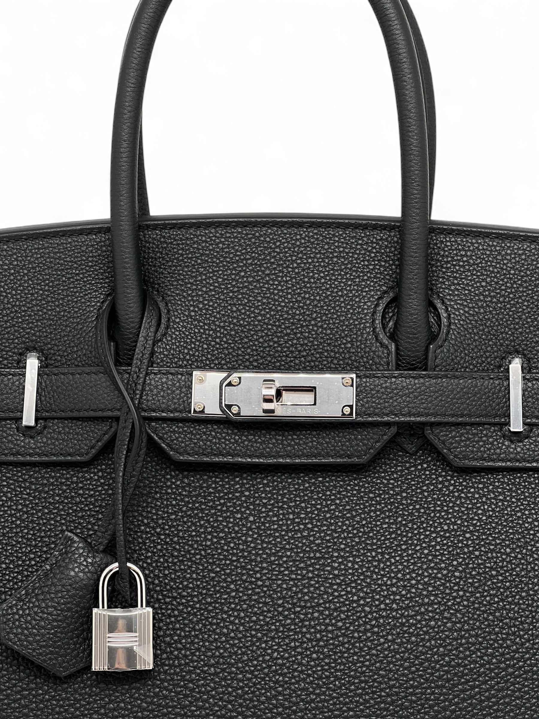 Hermès - Birkin-Tasche 30 Schwarz Togo-Leder