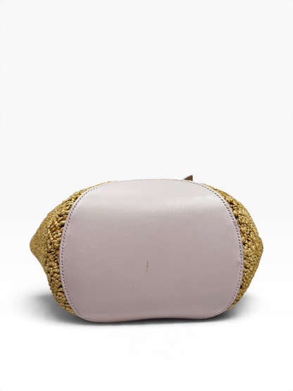 Dior - Sac Blooming Mini dioriviera en raphia ajouré et cuir de veau rose