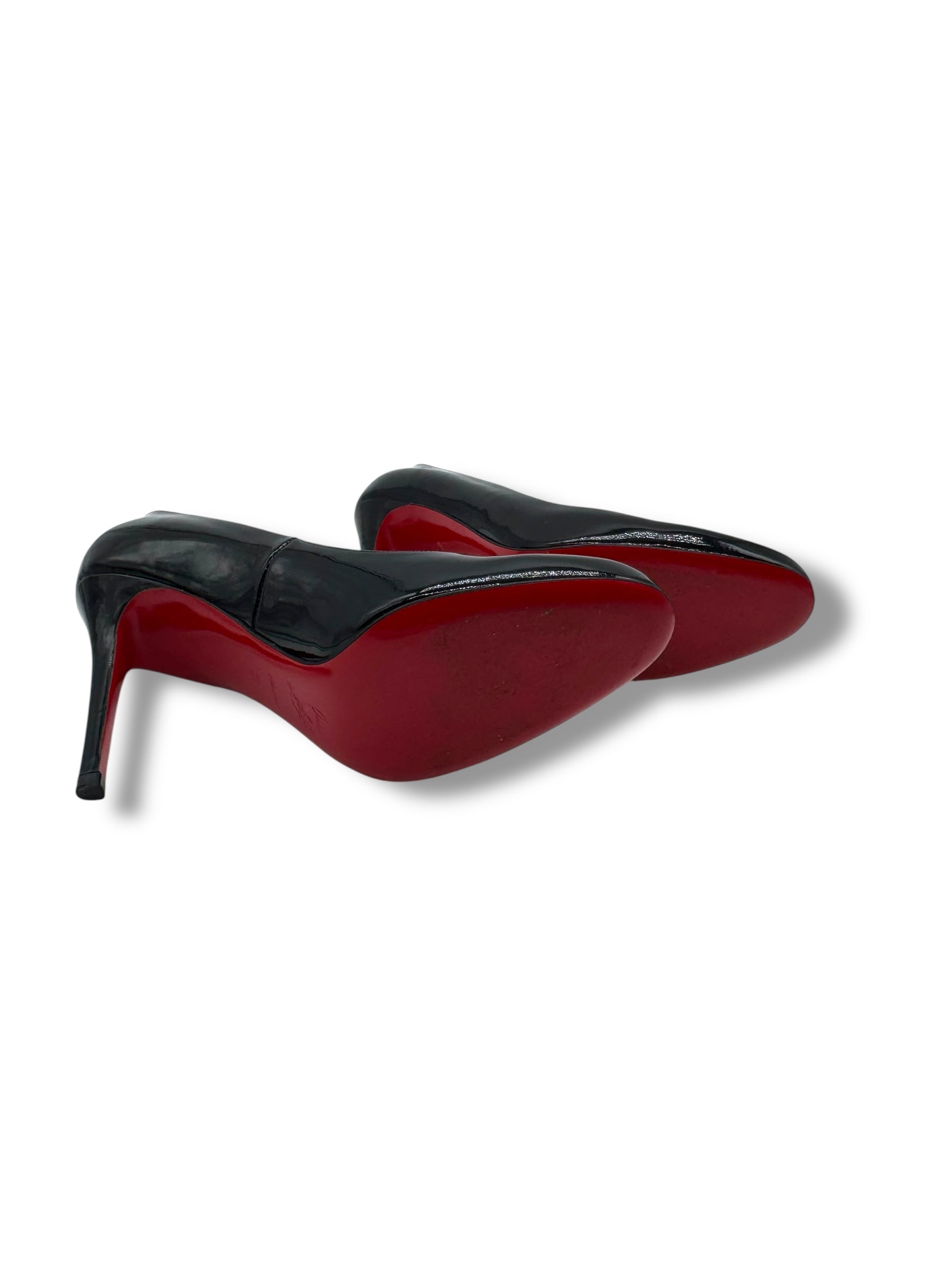 Louboutin - Escarpin noir verni T39
