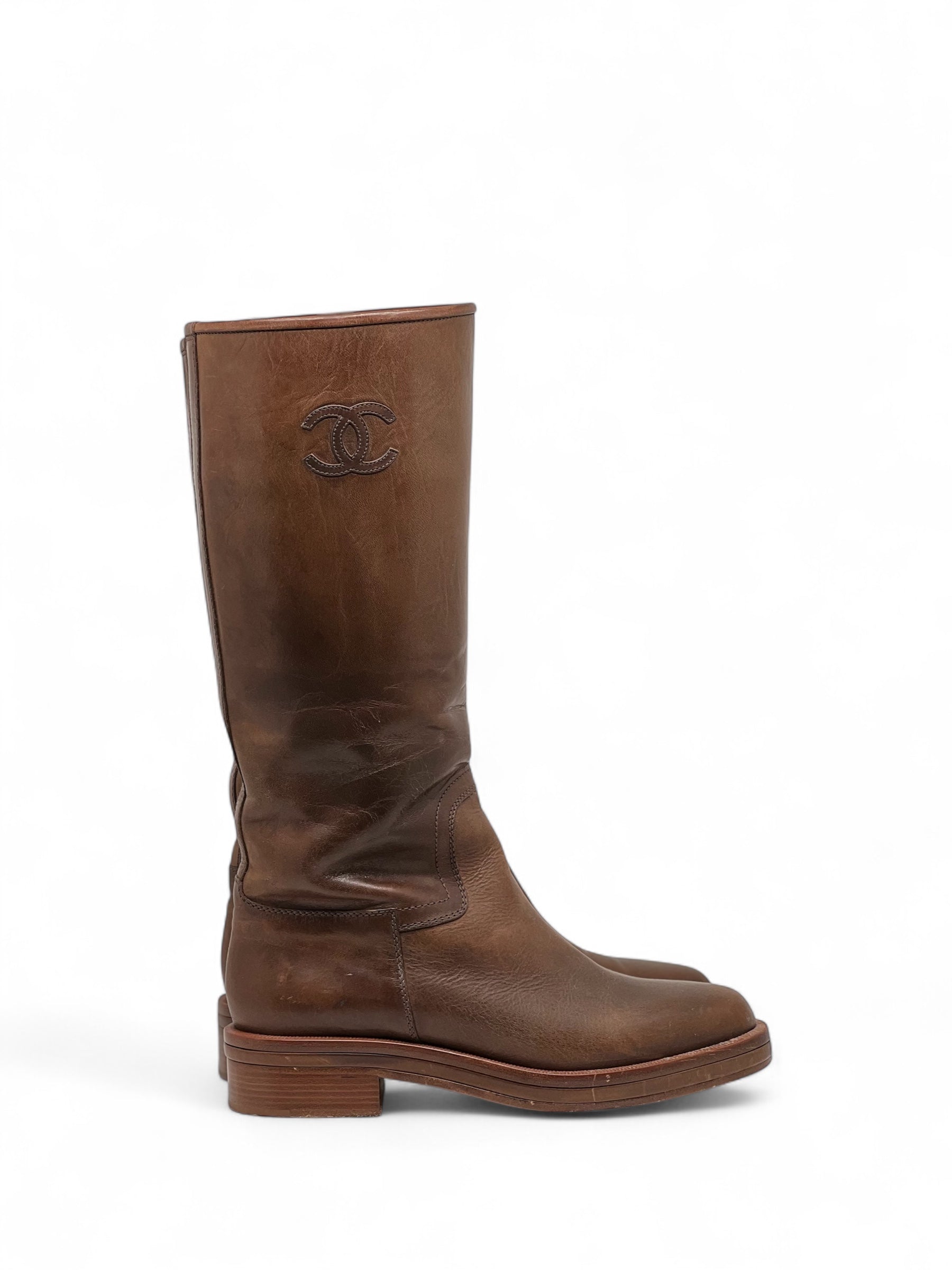 Chanel - Stiefel Gr. 37,5