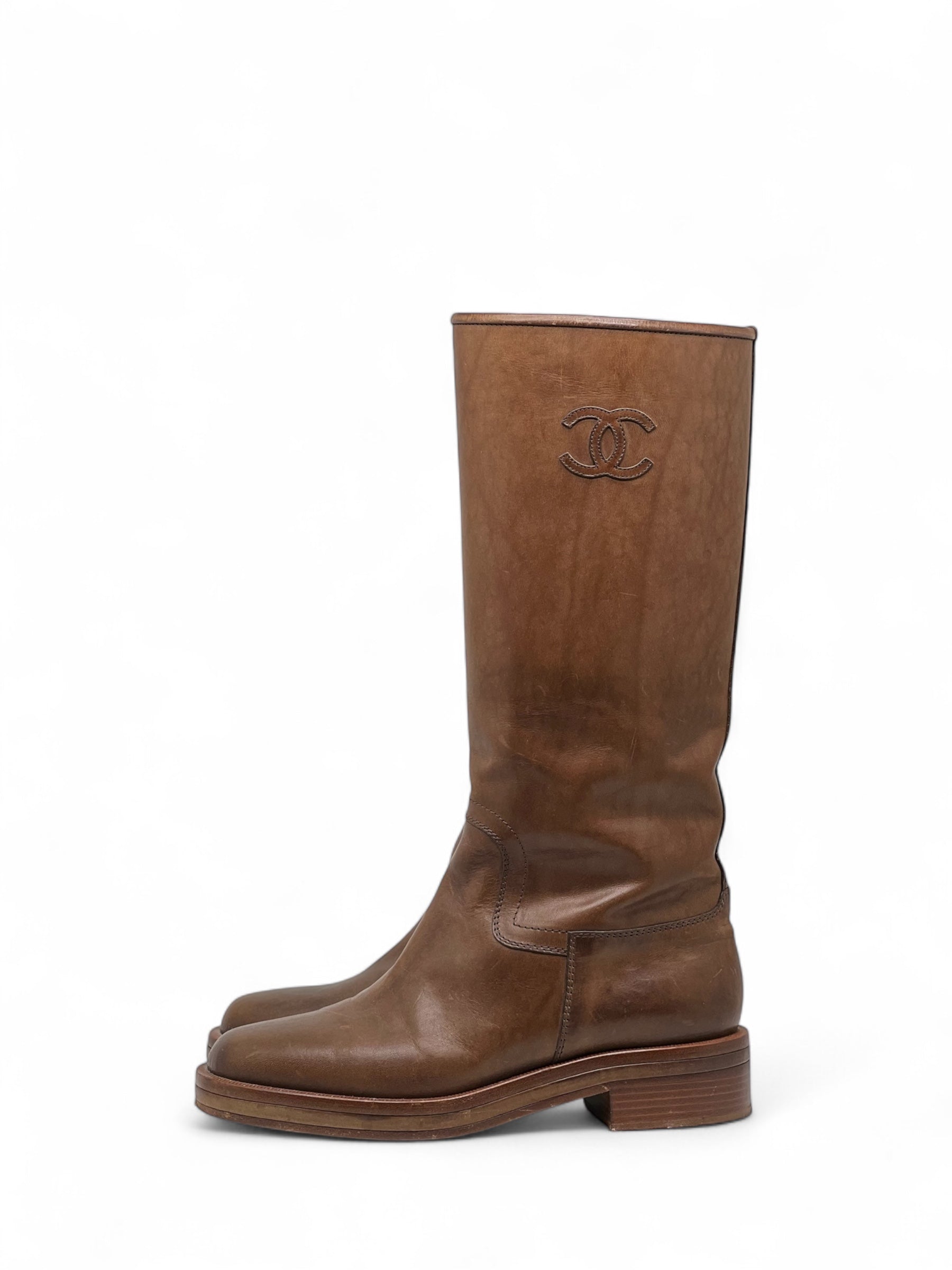 Chanel - Stiefel Gr. 37,5