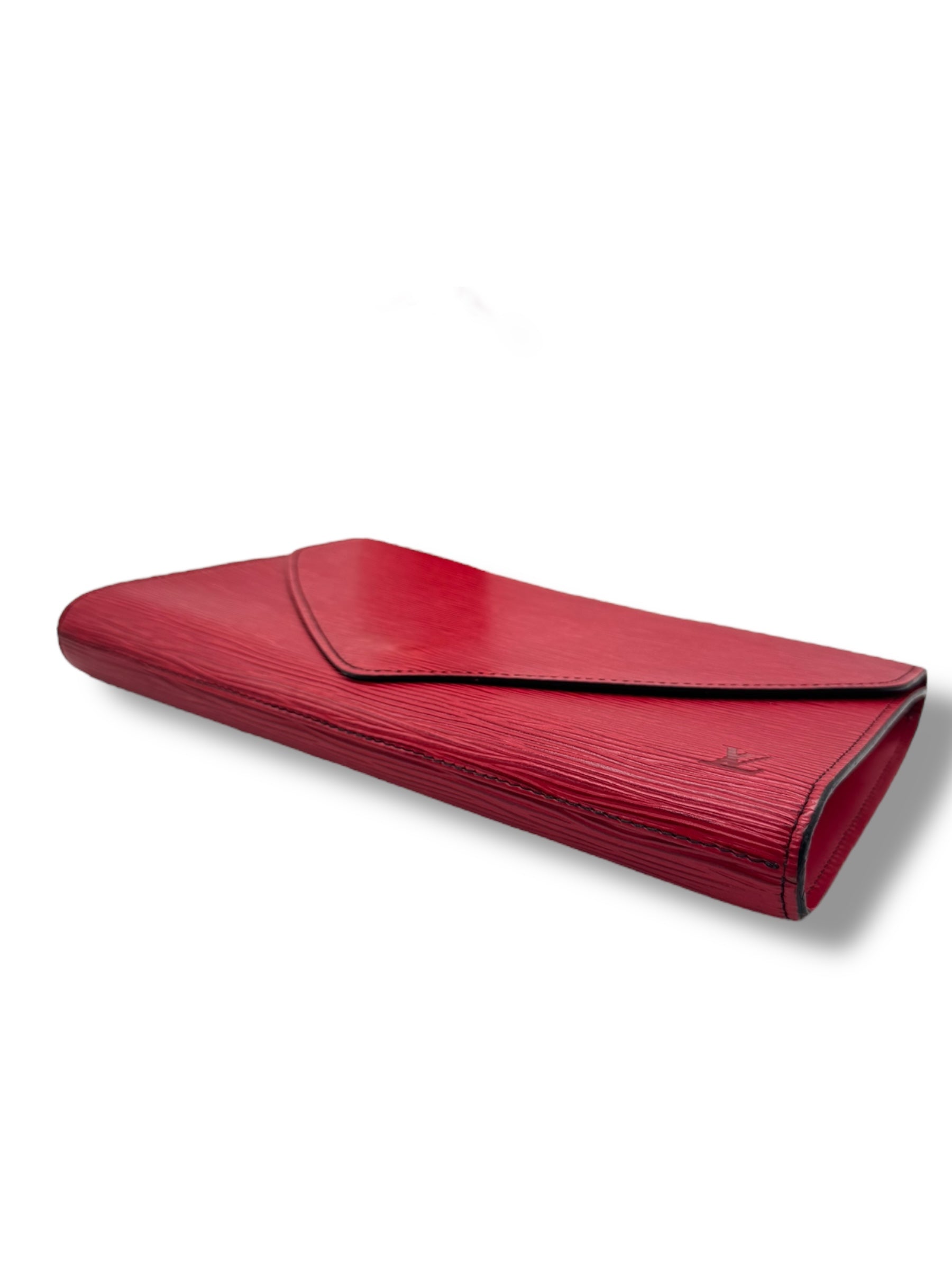 Louis Vuitton - Pochette cuir épi rouge