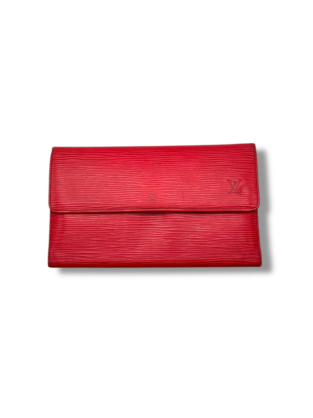 Louis Vuitton - Portefeuille cuir épi rouge