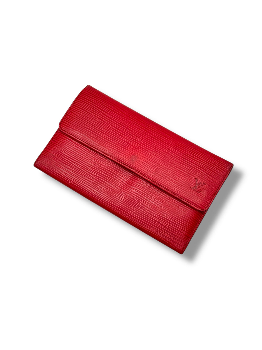 Louis Vuitton - Portefeuille cuir épi rouge
