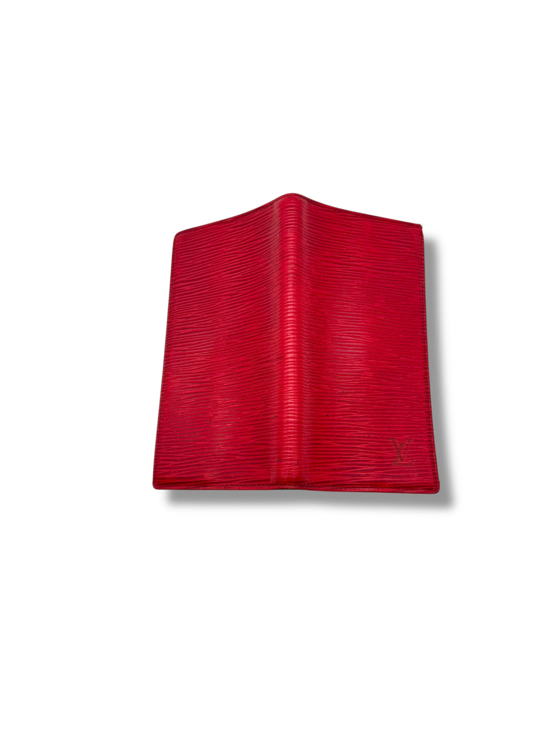 Louis Vuitton -  Porte chéquier cuir épi rouge