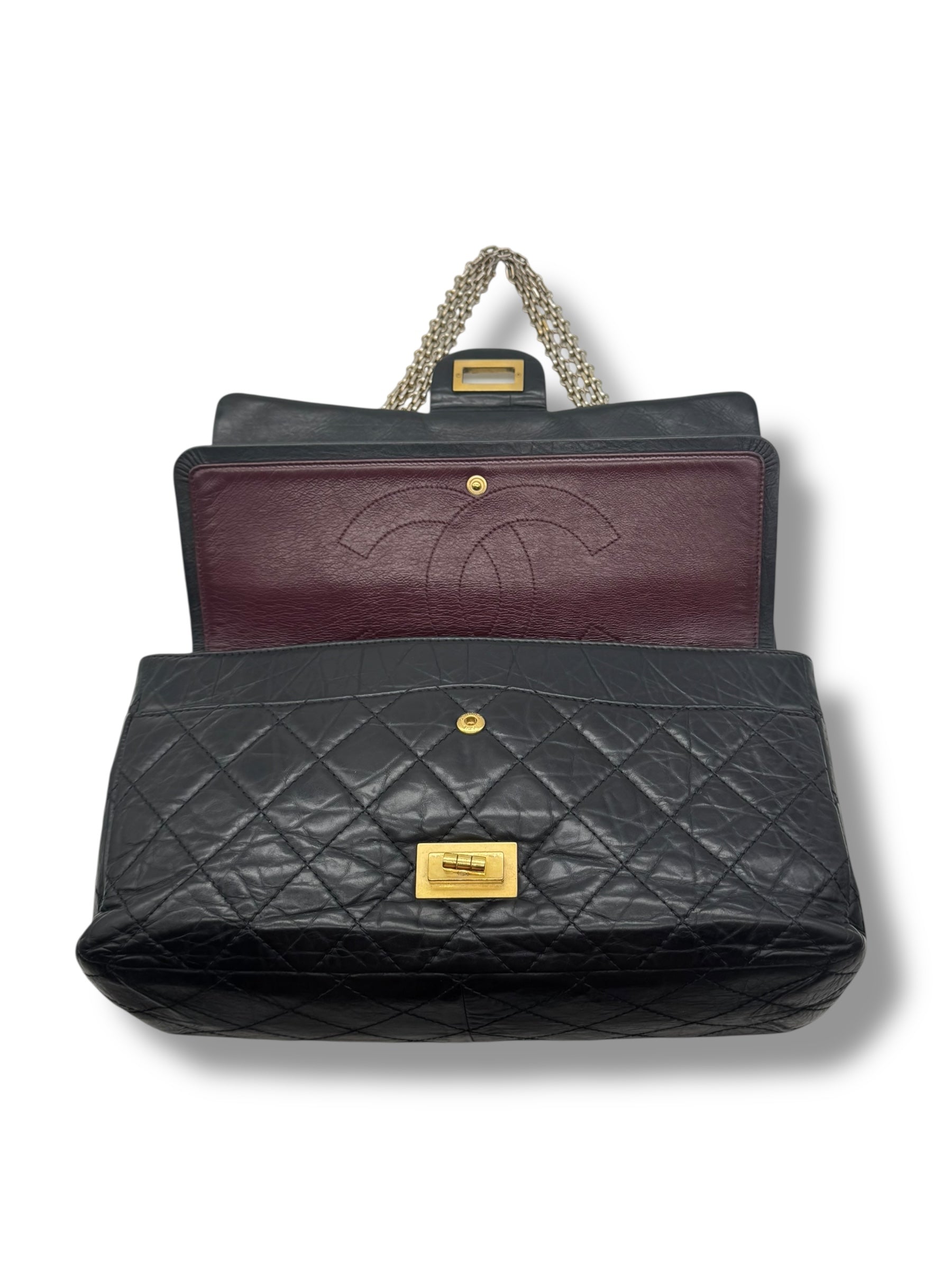 Chanel - Maxi-Tasche 2.55 Schwarz