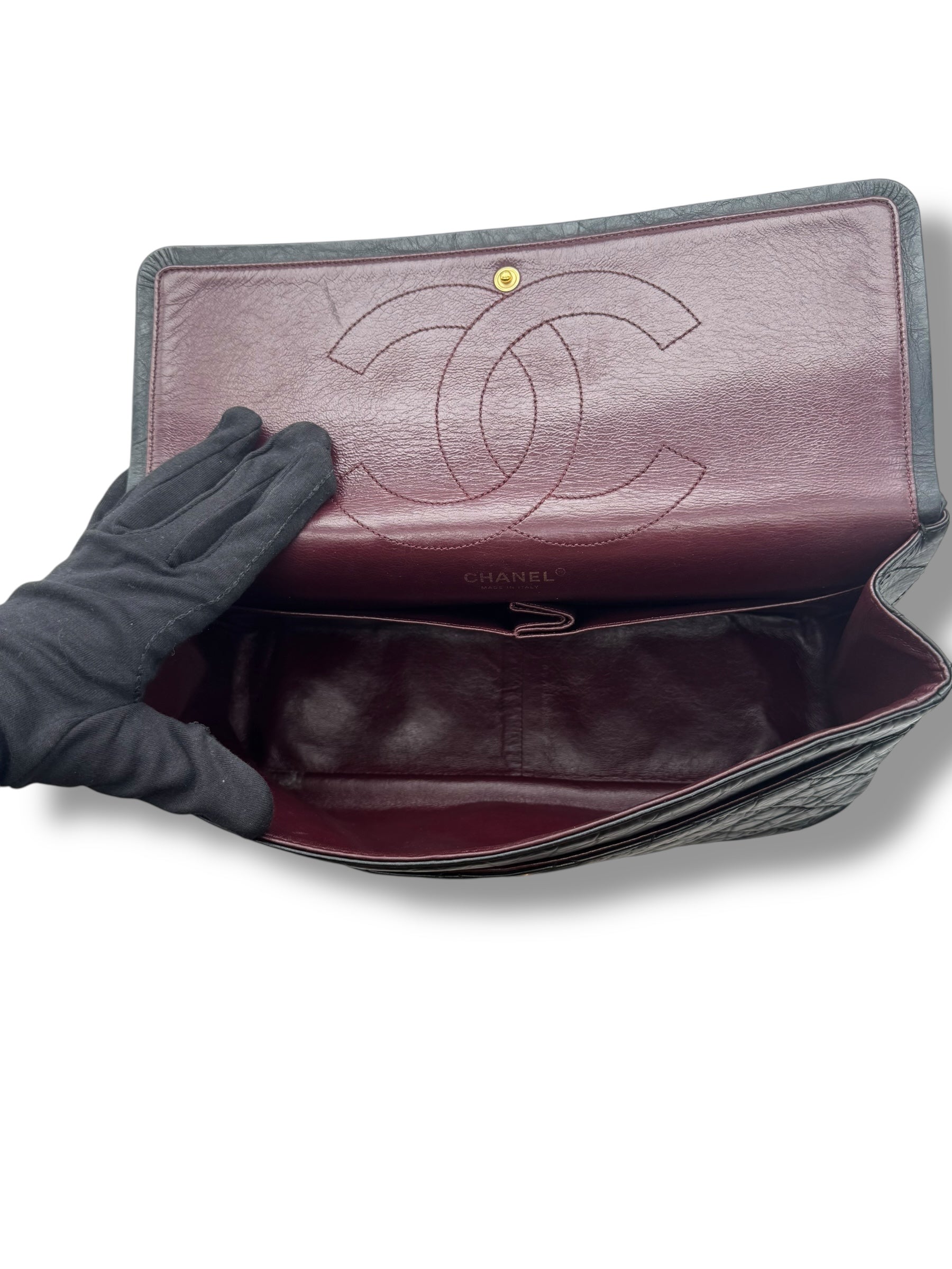 Chanel - Maxi-Tasche 2.55 Schwarz