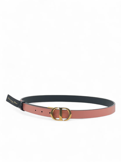 Dior - Ceinture Montaigne fine Noir &amp; Rose