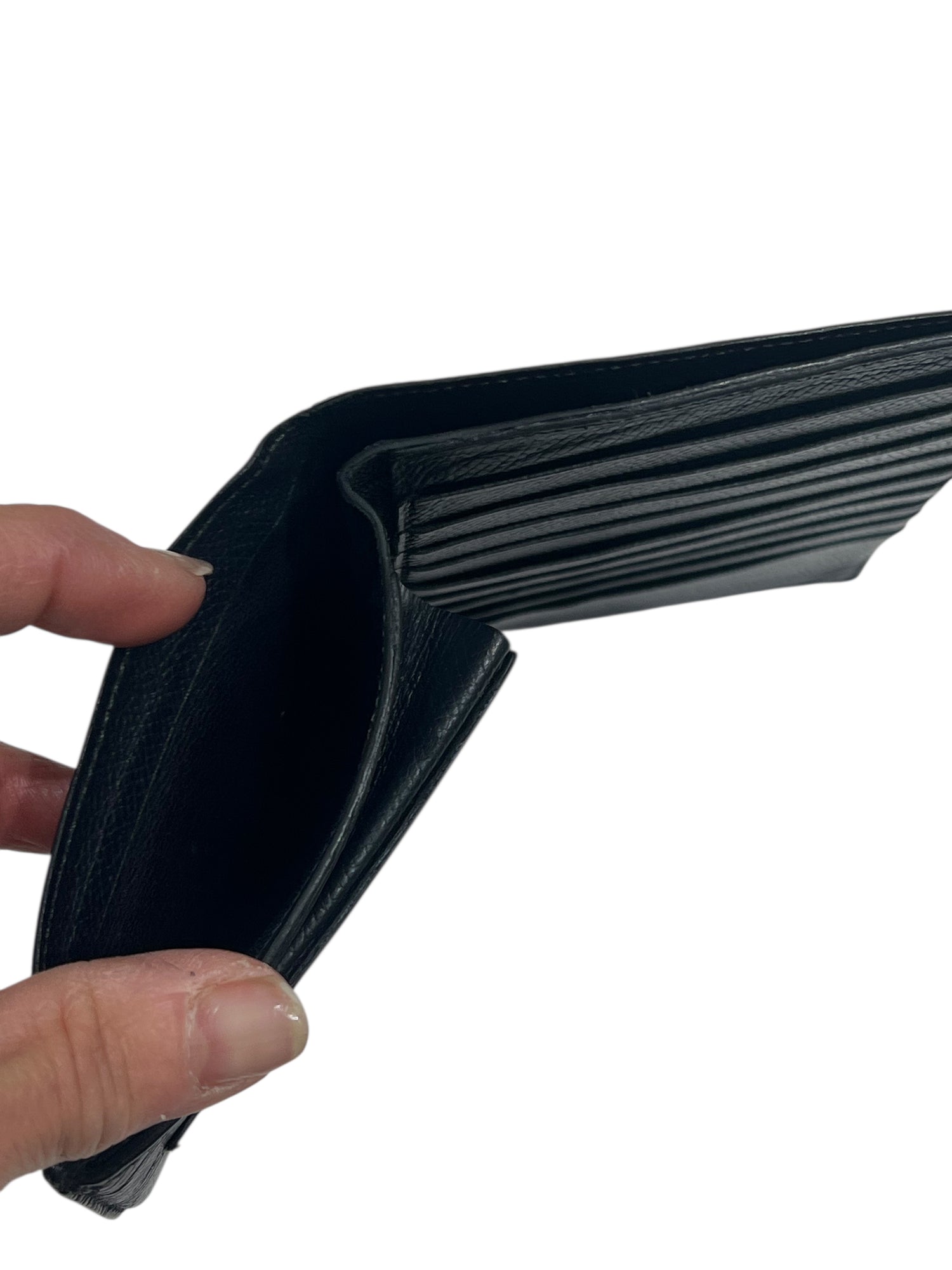 Hermès - portefeuille cuir epsom bleu navy