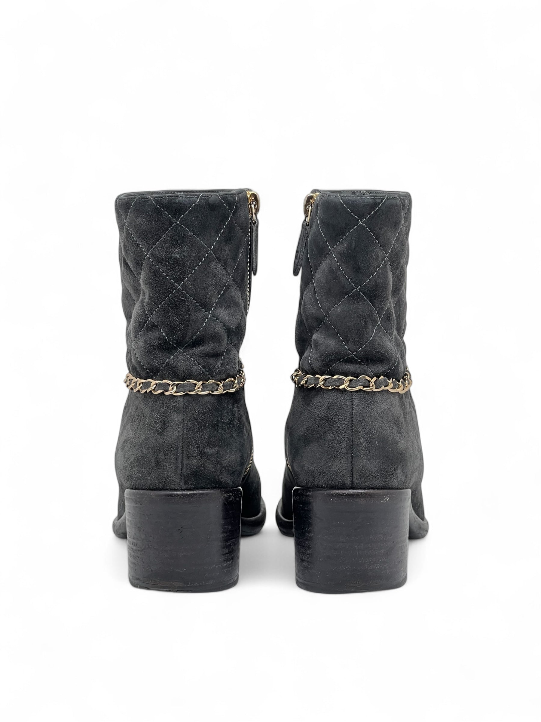 Chanel - Bottines en daim T37