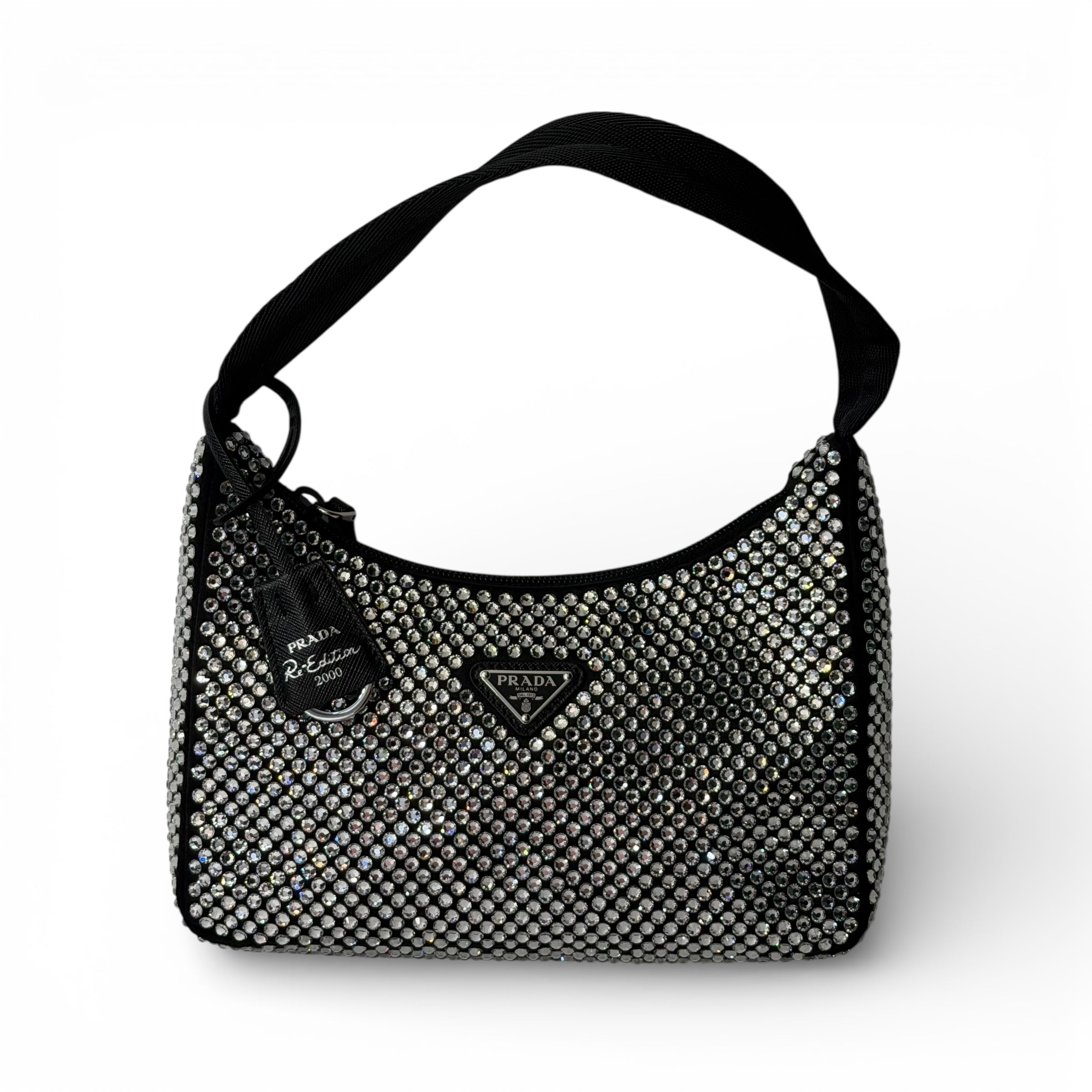 Prada - Sac Ré-édition En Satin à Cristaux | Les Folies d’Eugénie