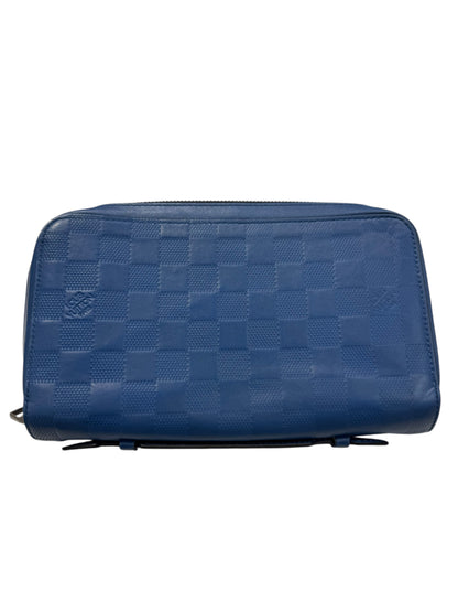 Louis Vuitton - Portefeuille Zippy XL en cuir damier bleu
