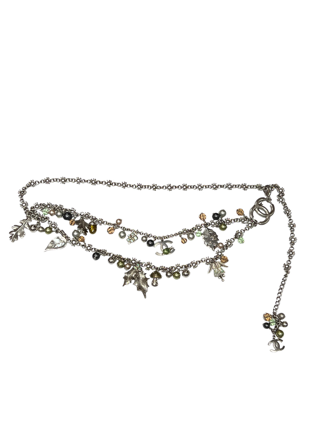 Chanel - ceinture chaîne Autumn argentée