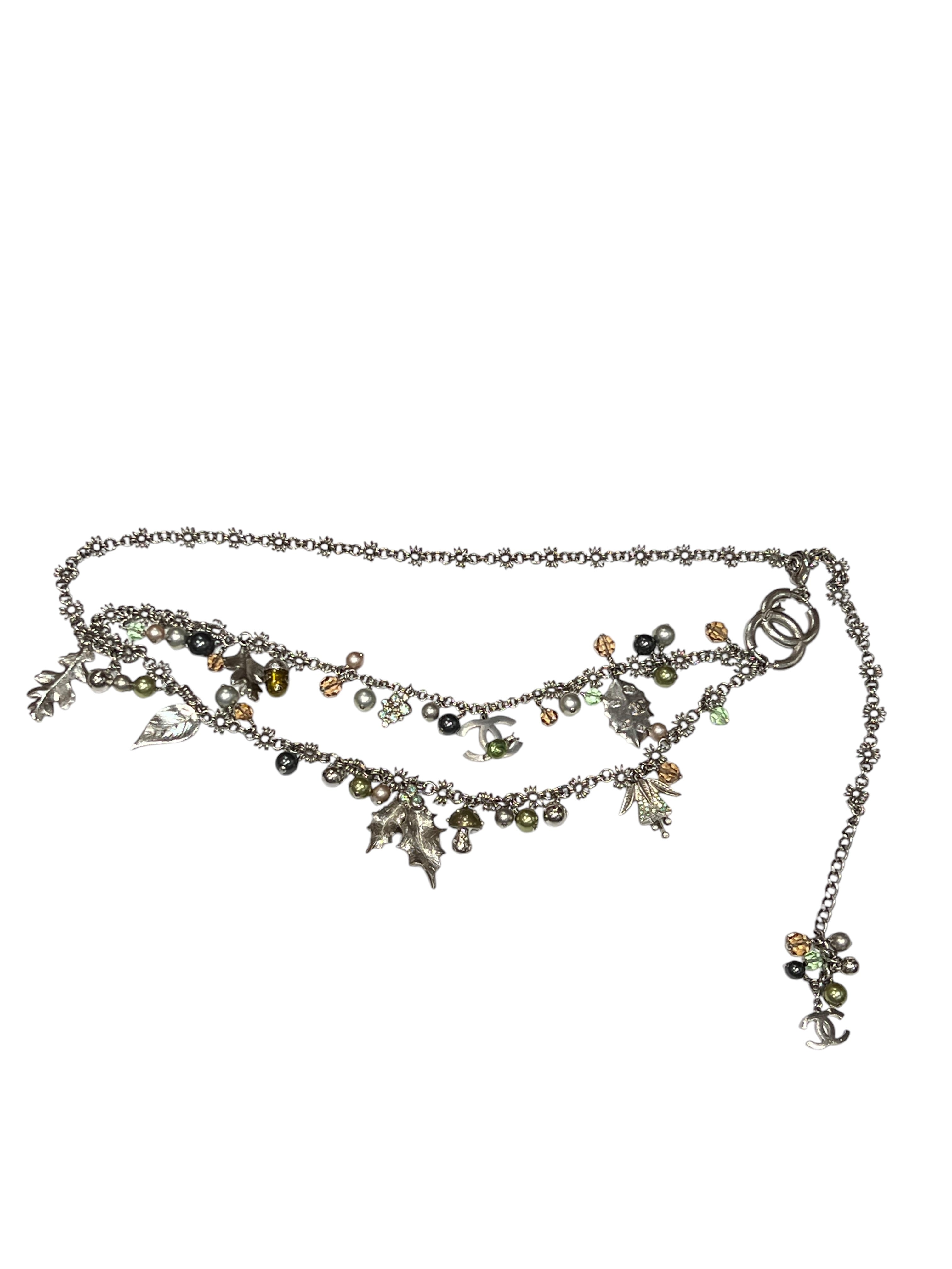 Chanel - ceinture chaîne Autumn argentée