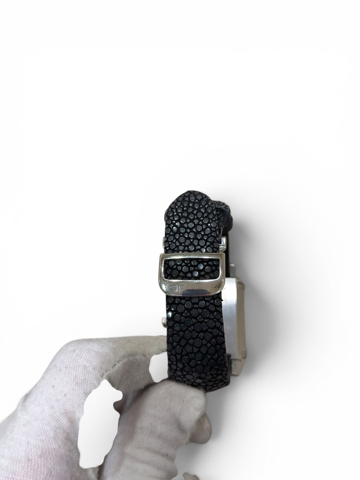Jaeger-LeCoultre - Montre Reverso Squadra bracelet en galuchat