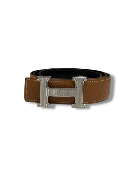 Hermès - Ceinture H édition limitée Noir/Gold T85