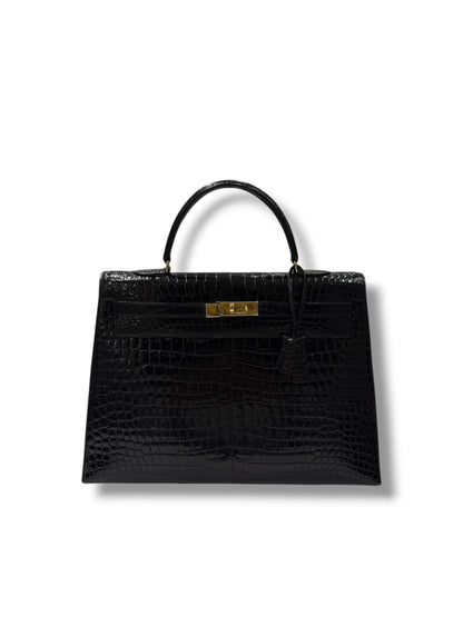 Hermès - Sac Kelly 35 alligator vintage 1977