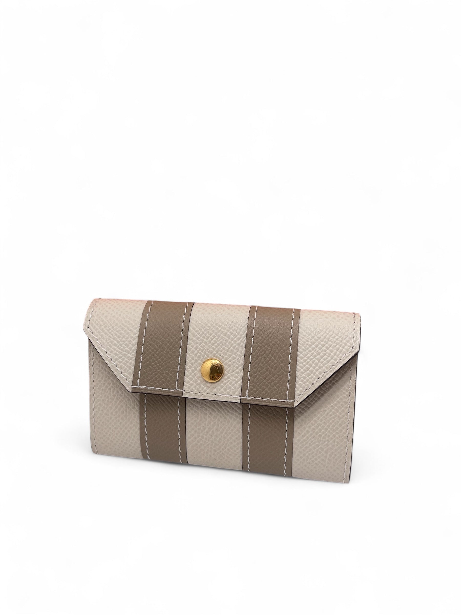 Hermès - Ceinture Kelly Pocket Bayadère 18, trench/craie