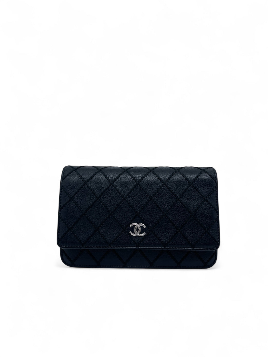 Chanel - Sac Wallet on chain noir avec surpiqûres