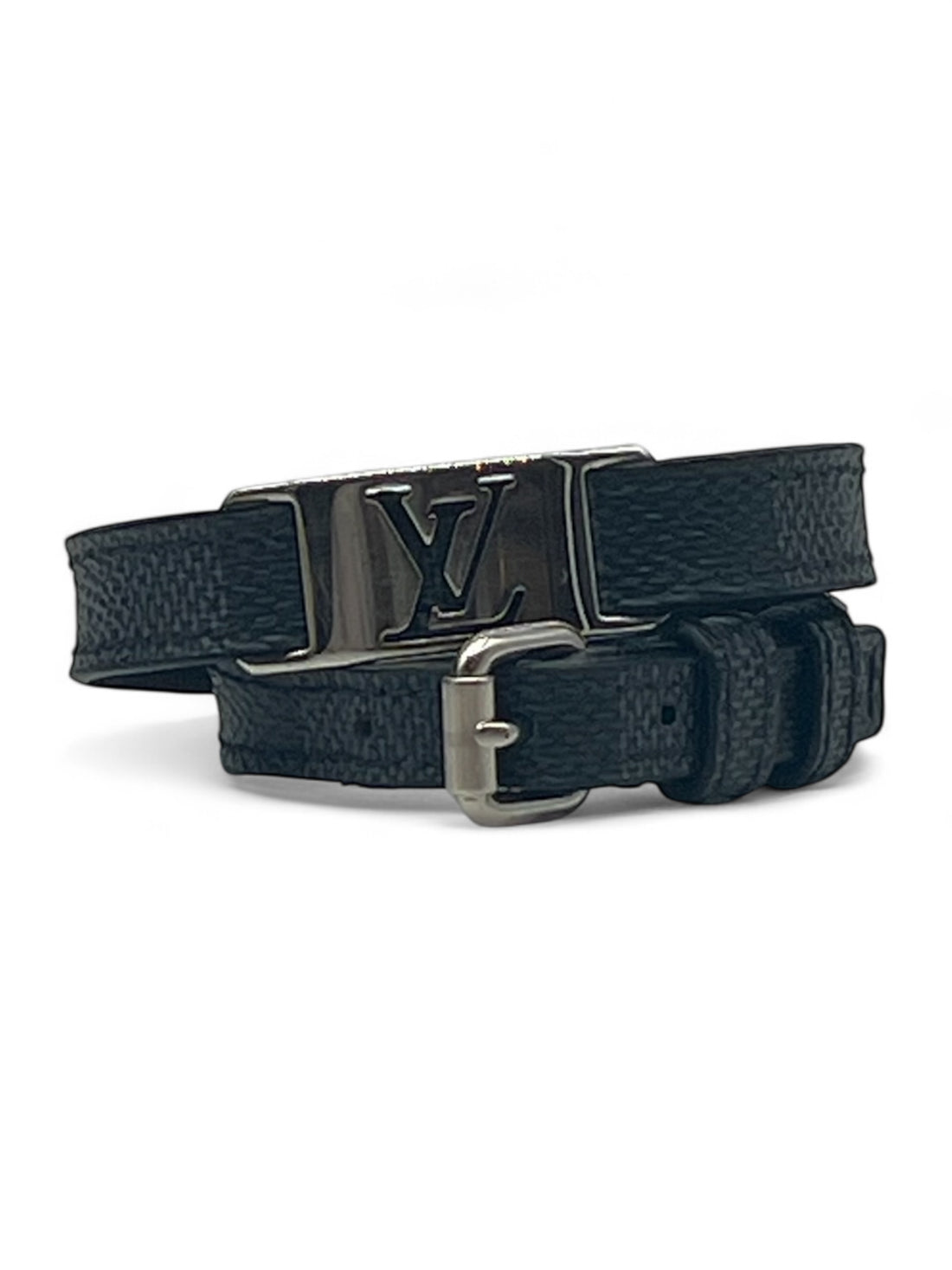 Louis Vuitton - Bracelet en cuir damier double tour