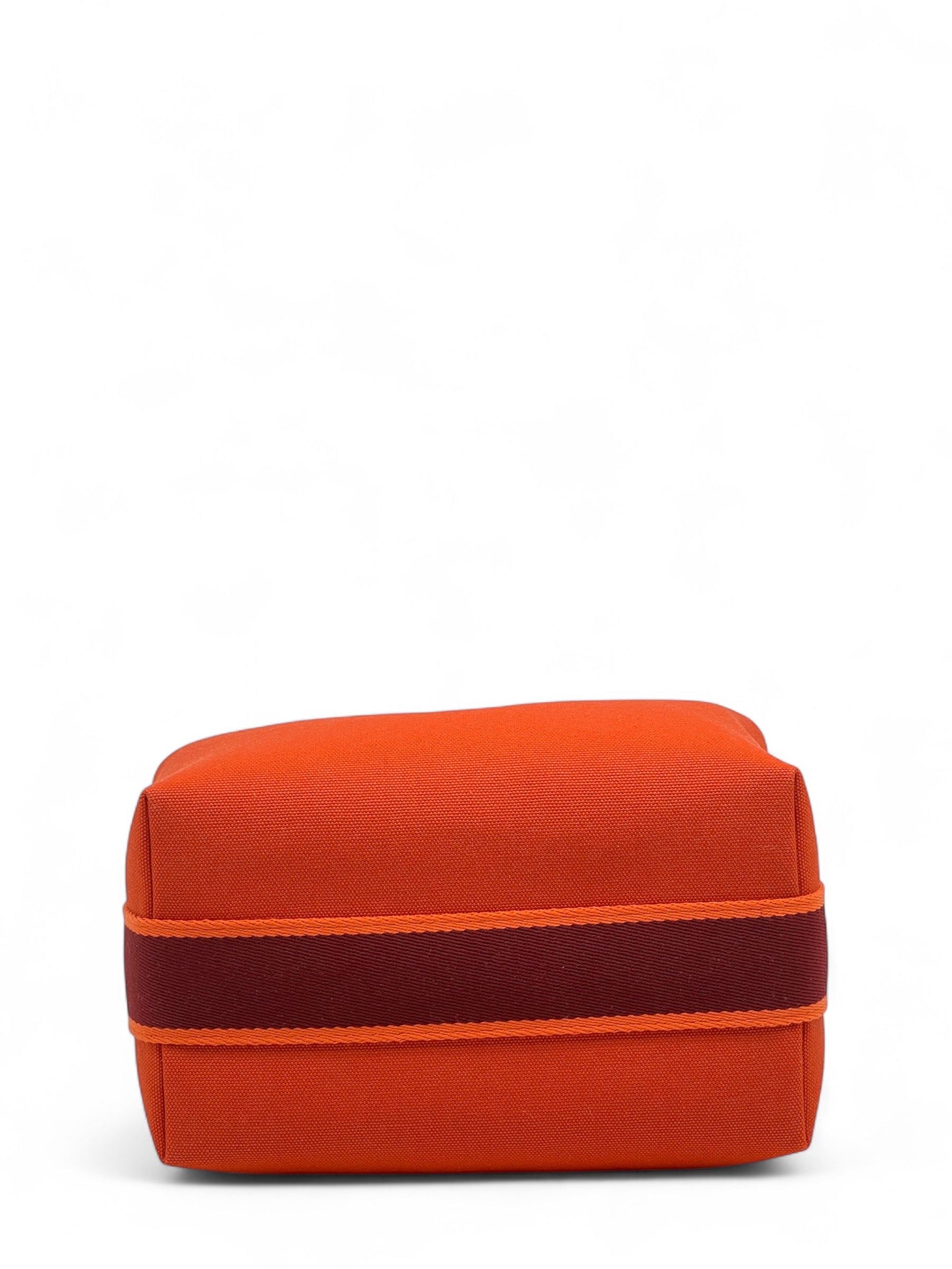 Hermès - Sac Trousse Bride à Brac orange feu