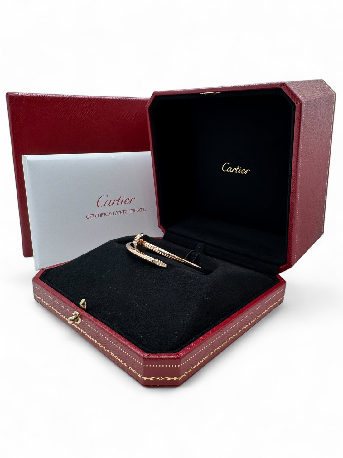 Cartier - Armband „Juste un Clou“ aus 18 Karat Roségold mit Steinen besetzt