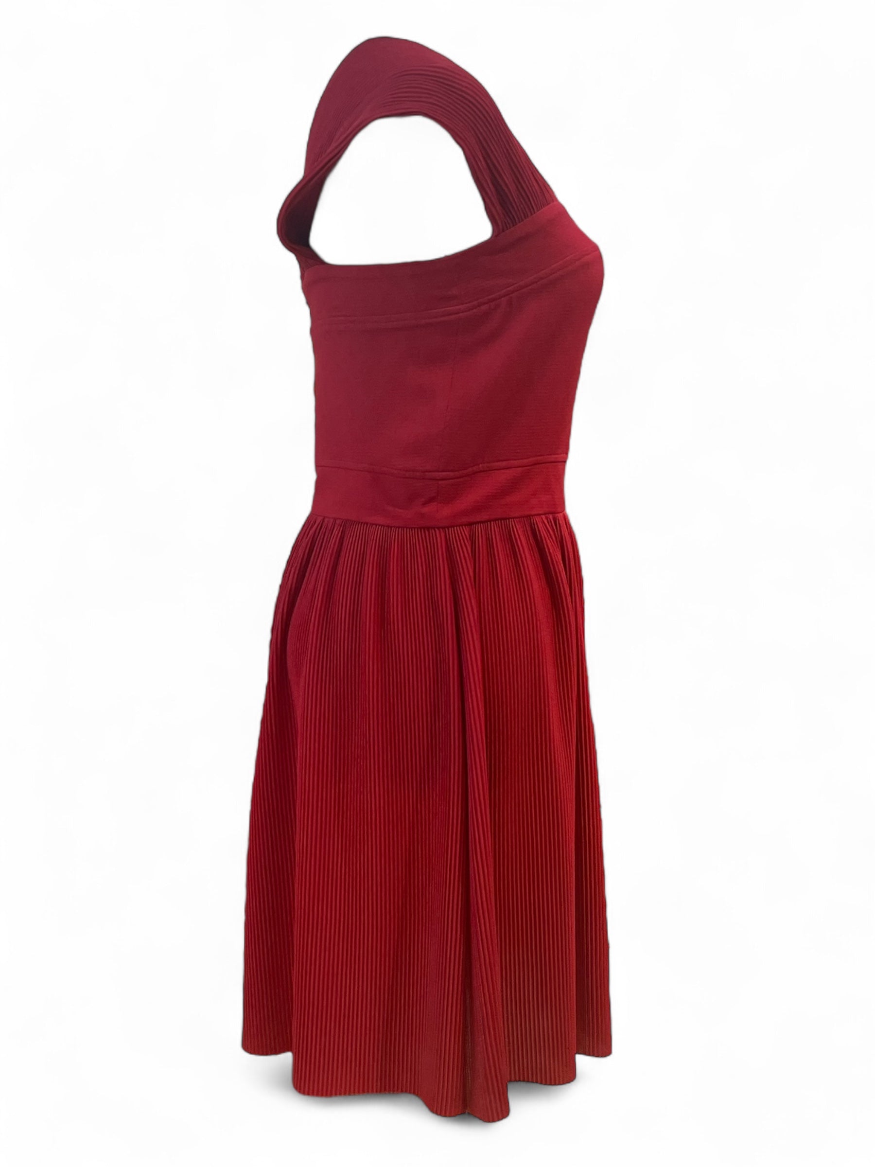 Repetto - Robe rouge plissé T36
