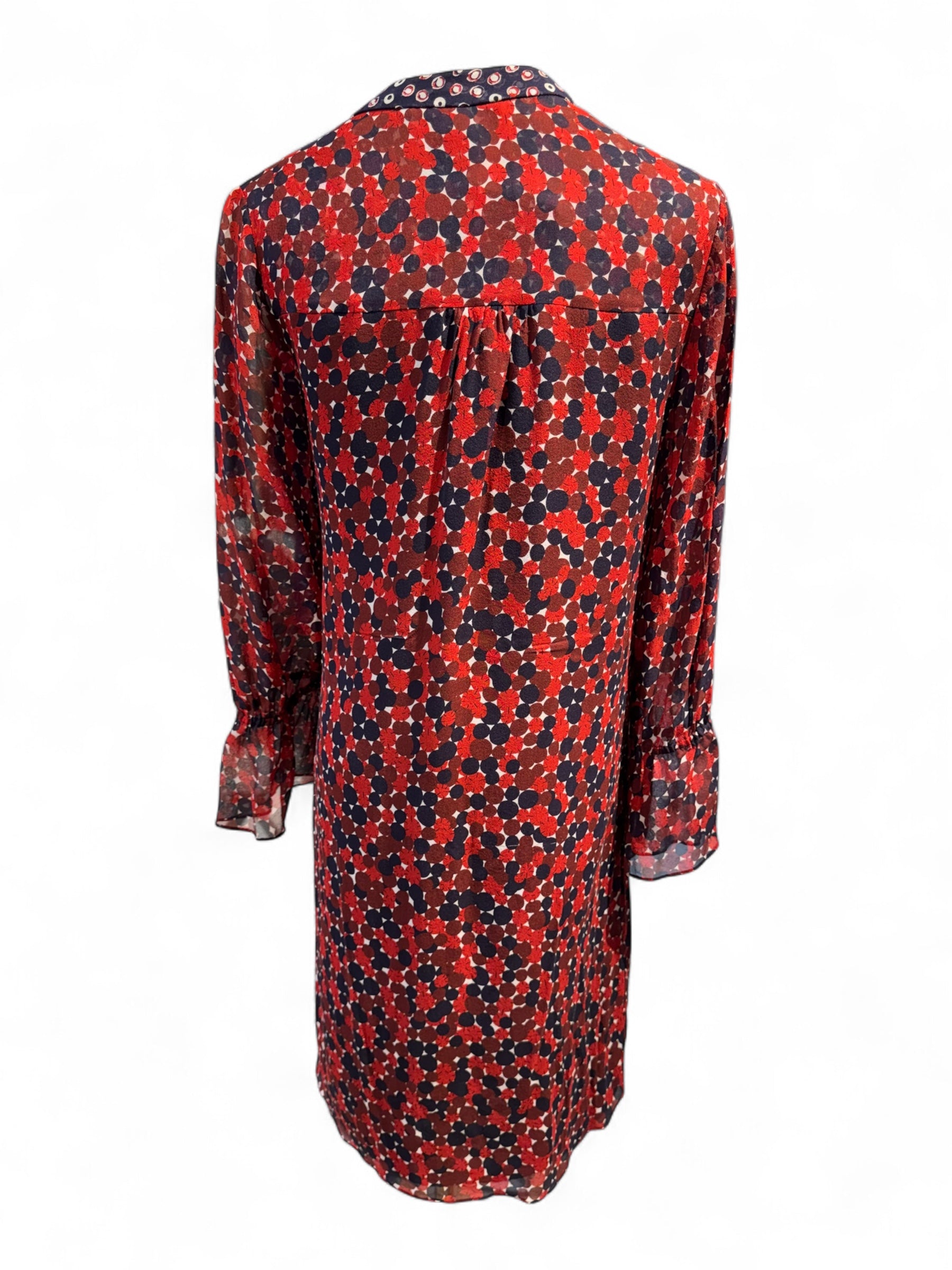 DVF Diane VanFurstenberg - Robe à motif rouge et bleu T4