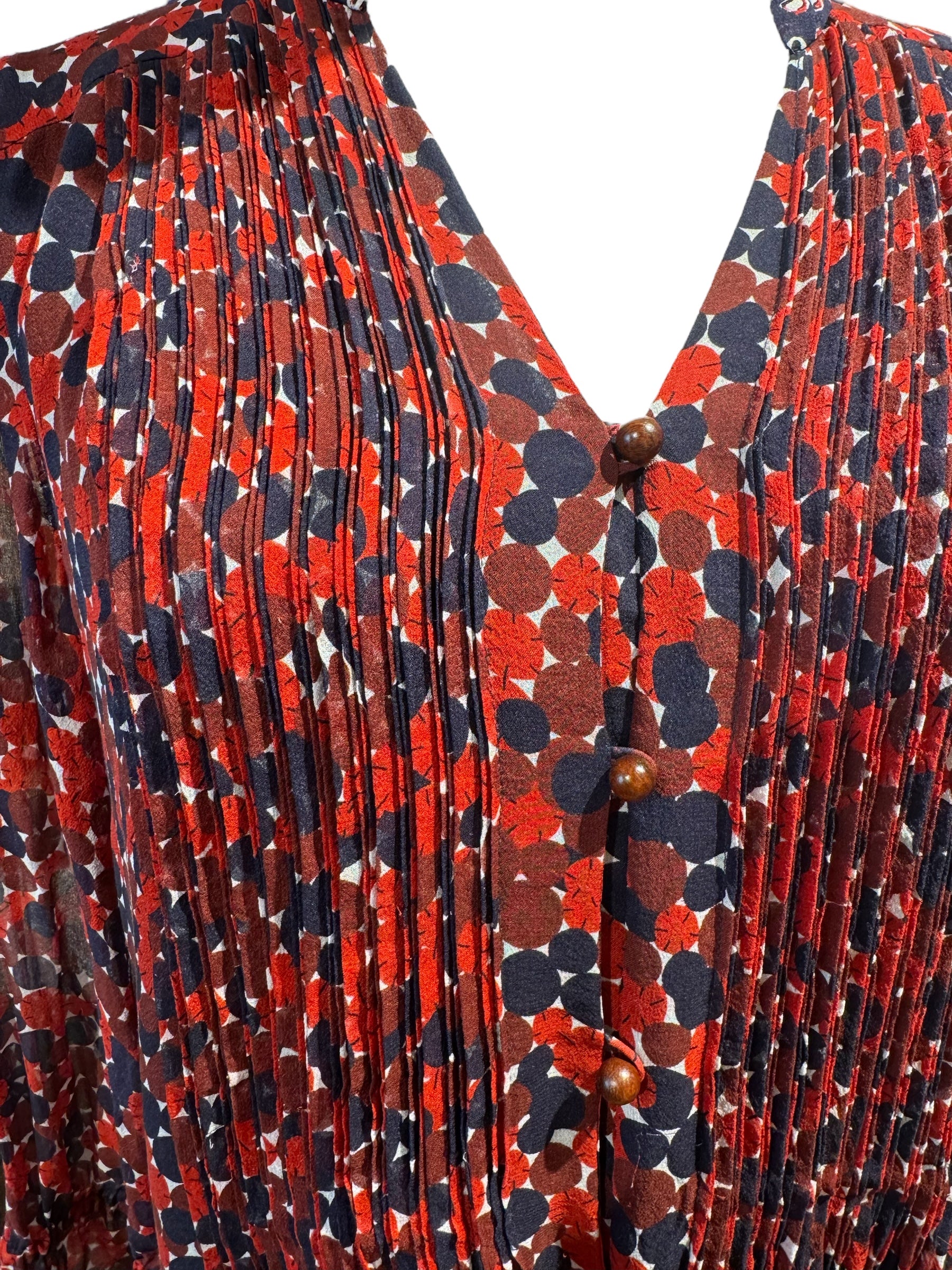 DVF Diane VanFurstenberg - Robe à motif rouge et bleu T4