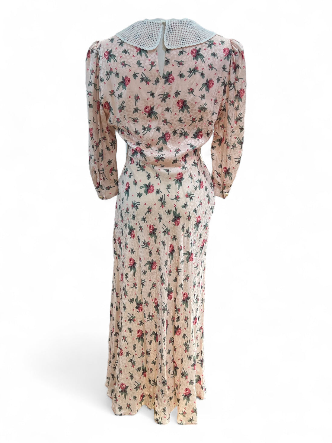 Miu Miu - Robe rose a fleur et brodée T40It / T3