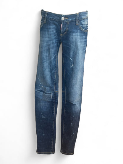 Dsquared - ダメージ加工ジーンズ ジップ付き T40