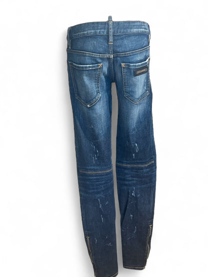 Dsquared - ダメージ加工ジーンズ ジップ付き T40
