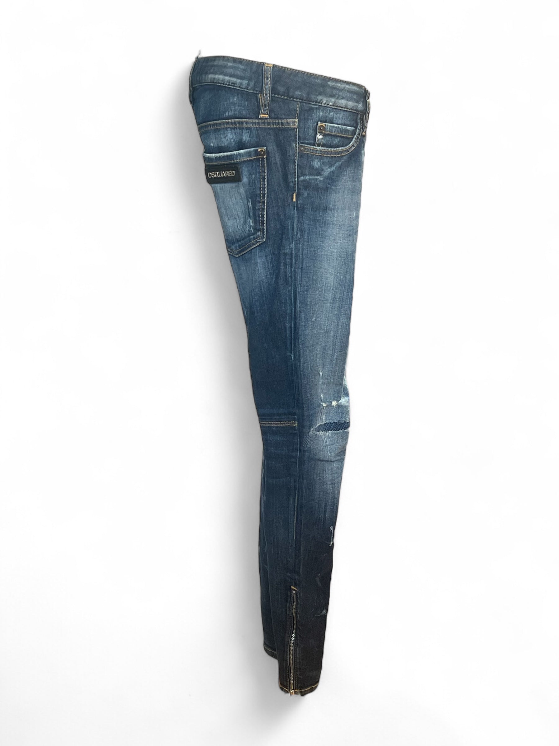 Dsquared - Jean Zip effet abîmé T40