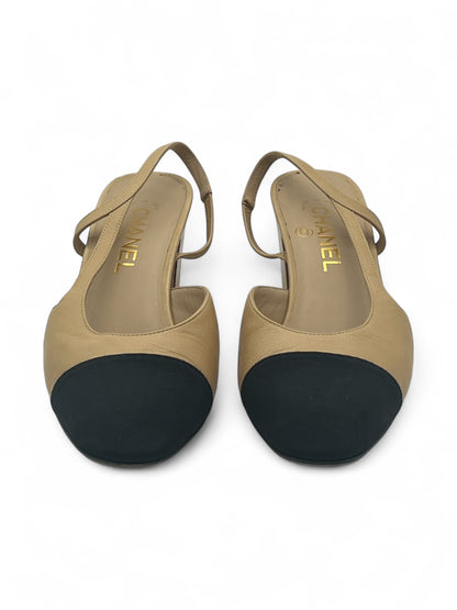Chanel - Escarpins Slingback T38,5