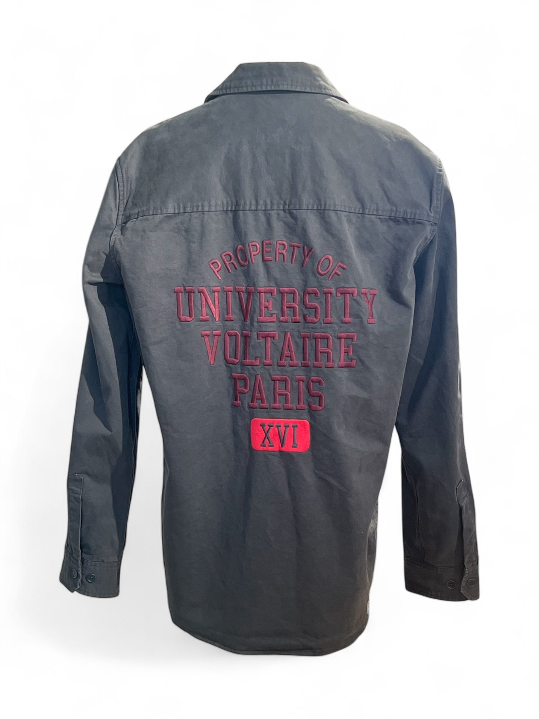 Zadig &amp; Voltaire - Camicia overshirt University grigia T40