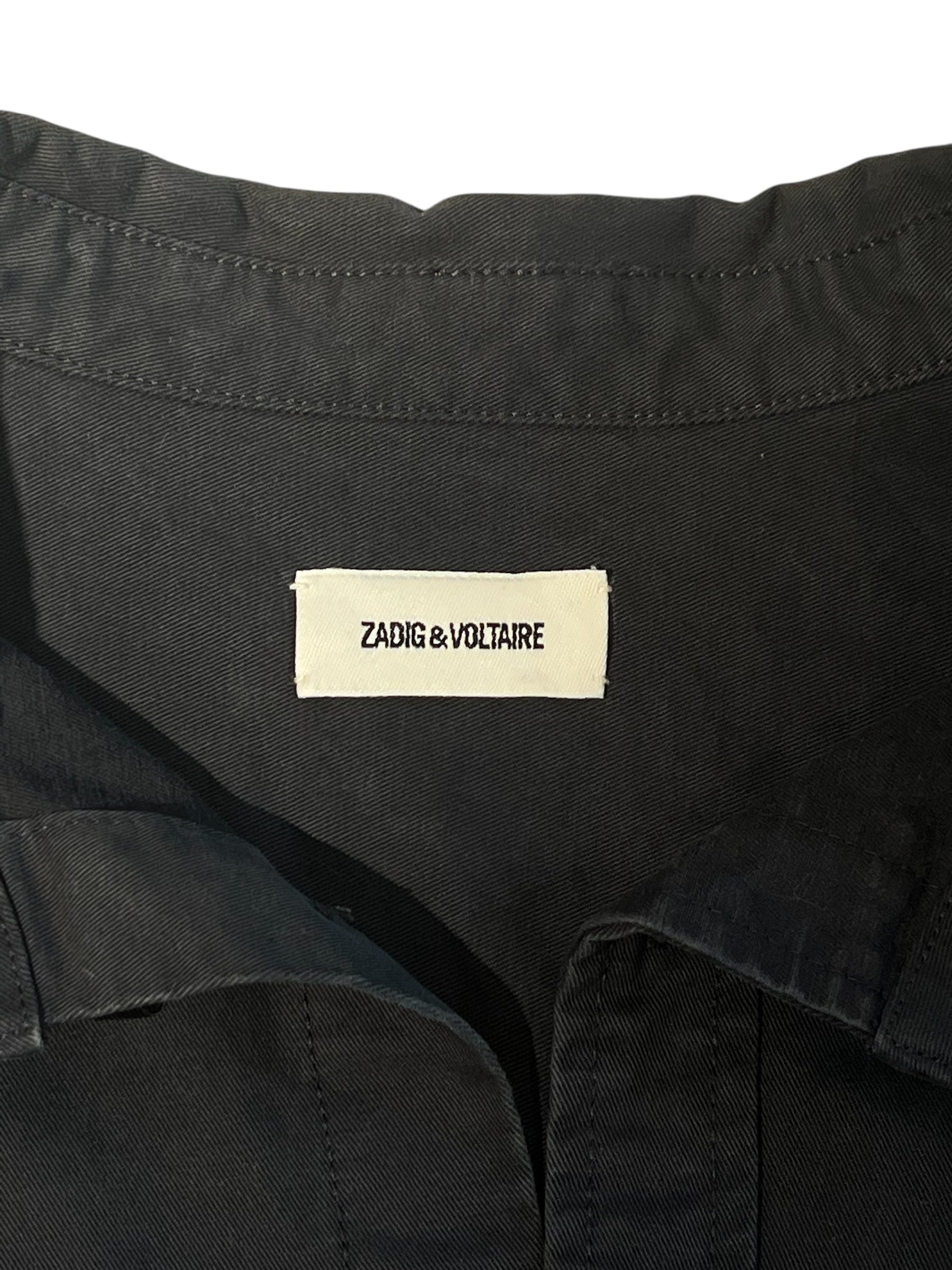 Zadig &amp; Voltaire - Camicia overshirt University grigia T40