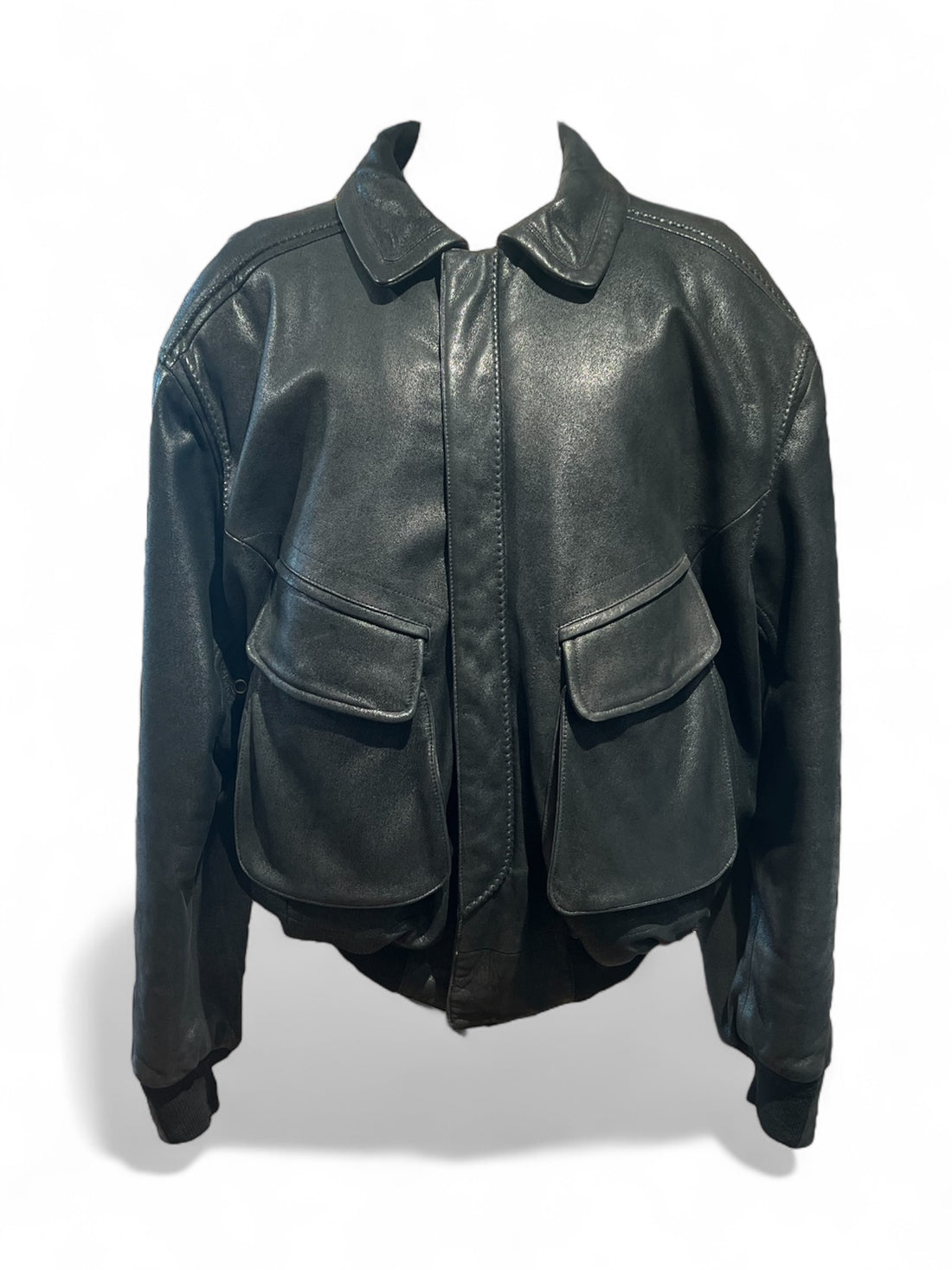 Seraphin - Schwarze Lederjacke Größe 40