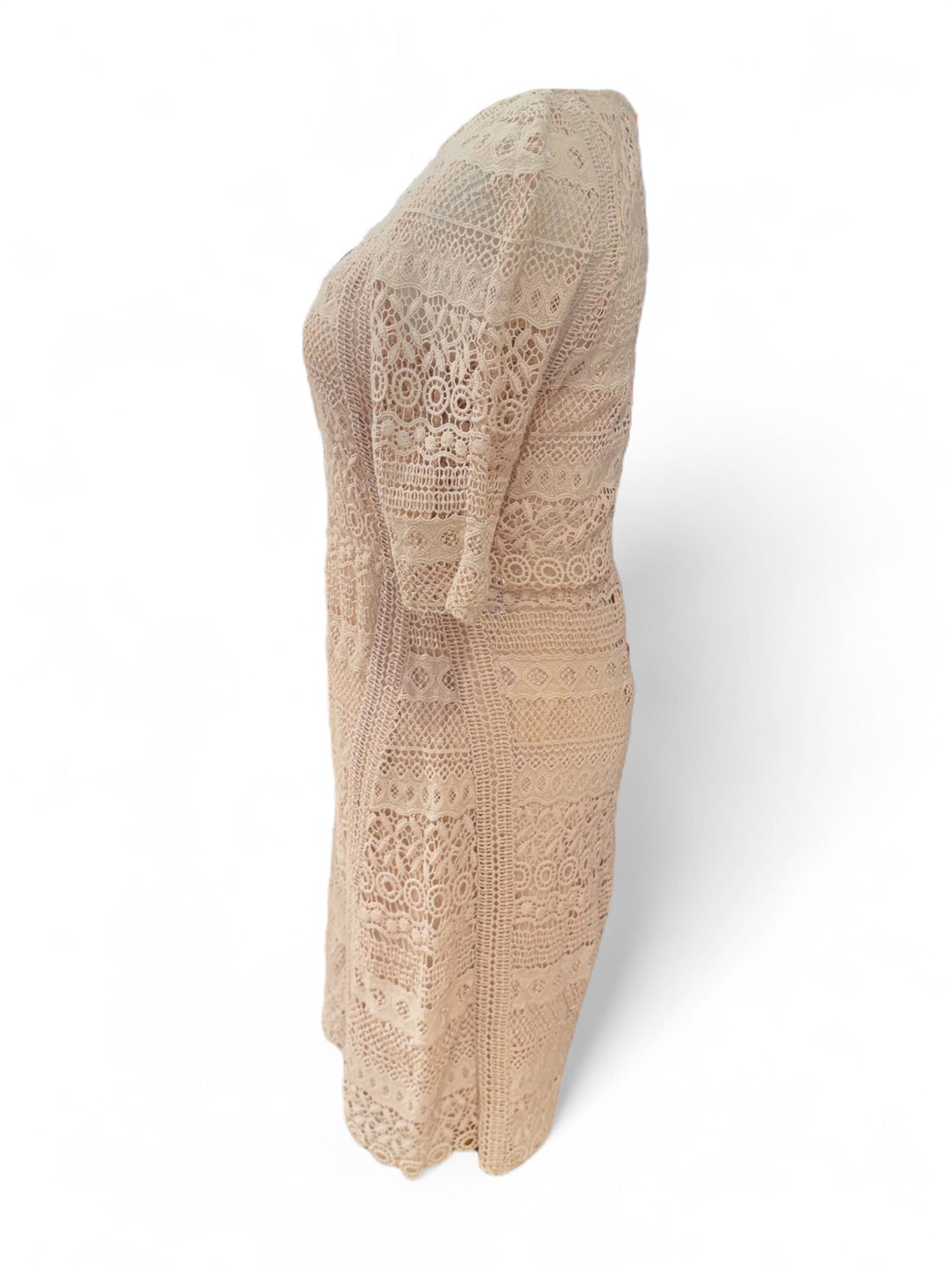 Maje - Robe en dentelle nude T36