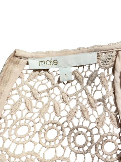 Maje - Robe en dentelle nude T36