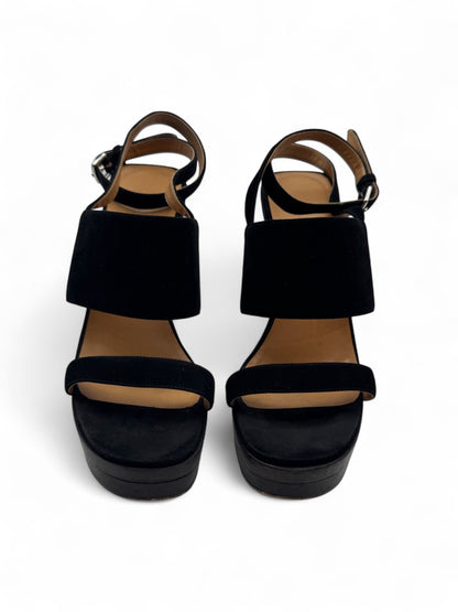 Hermès - Escarpin à talon noir et bois T39