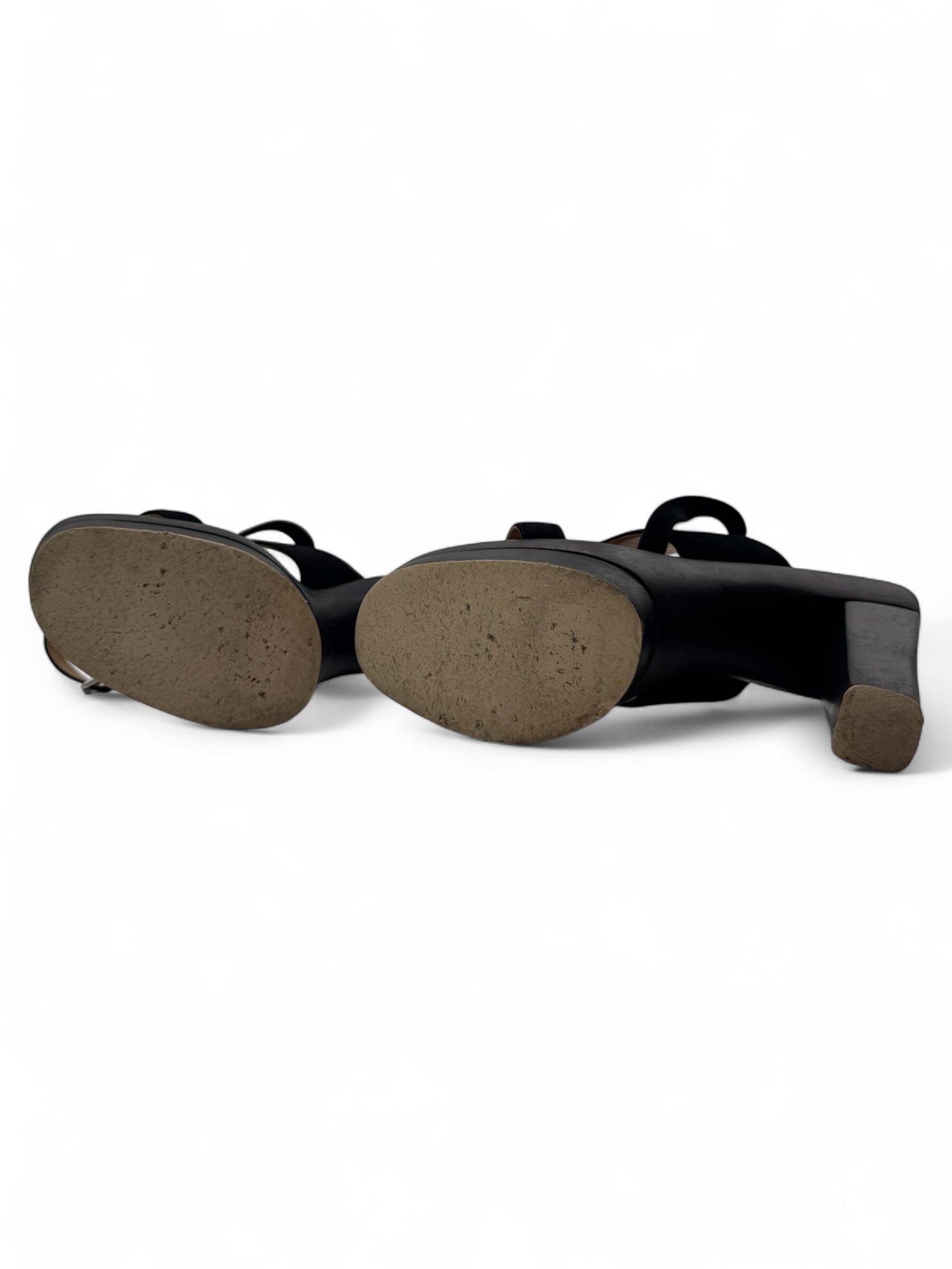 Hermès - Escarpin à talon noir et bois T39