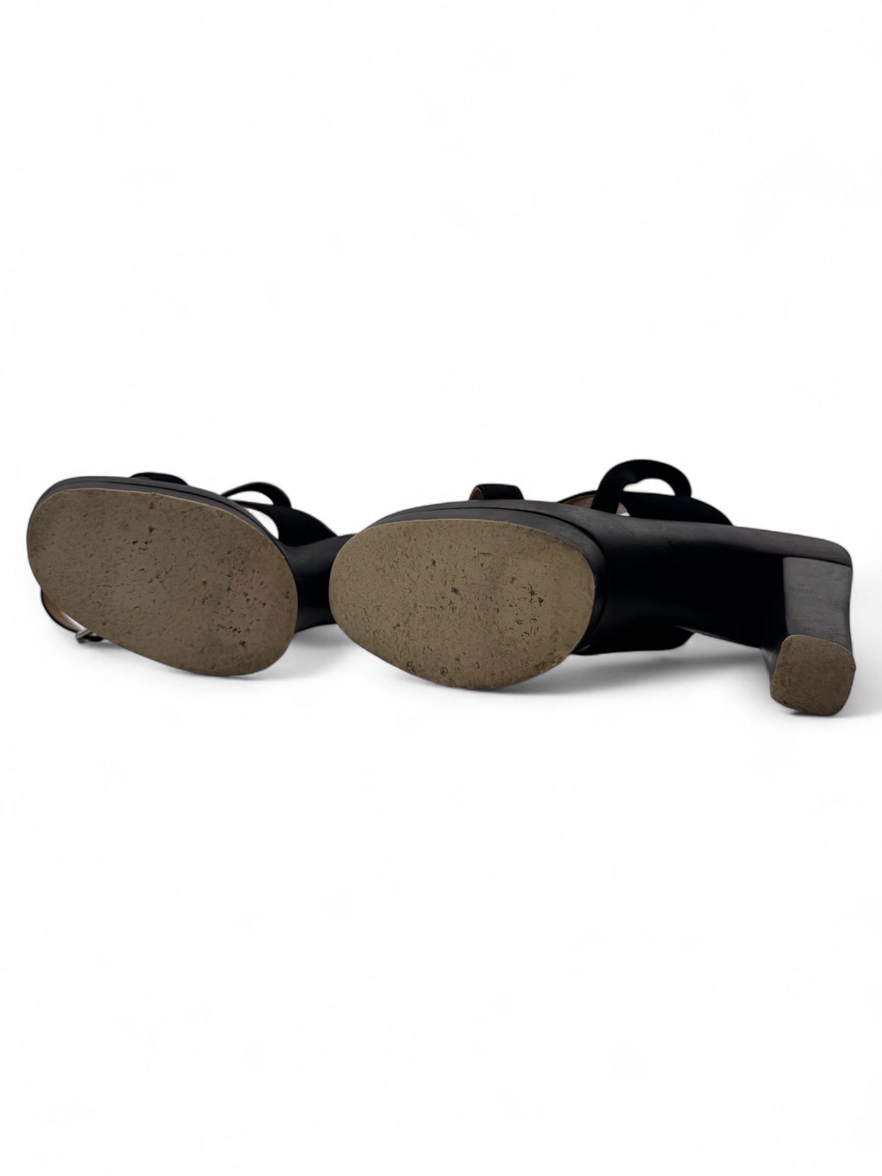 Hermès - Escarpin à talon noir et bois T39