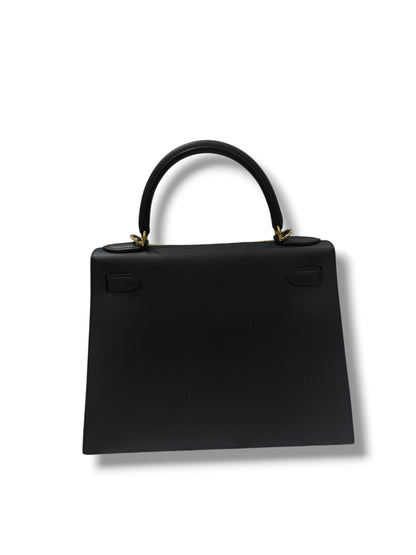 Hermès - Kelly 28 Epsom Sellier Noir GHW