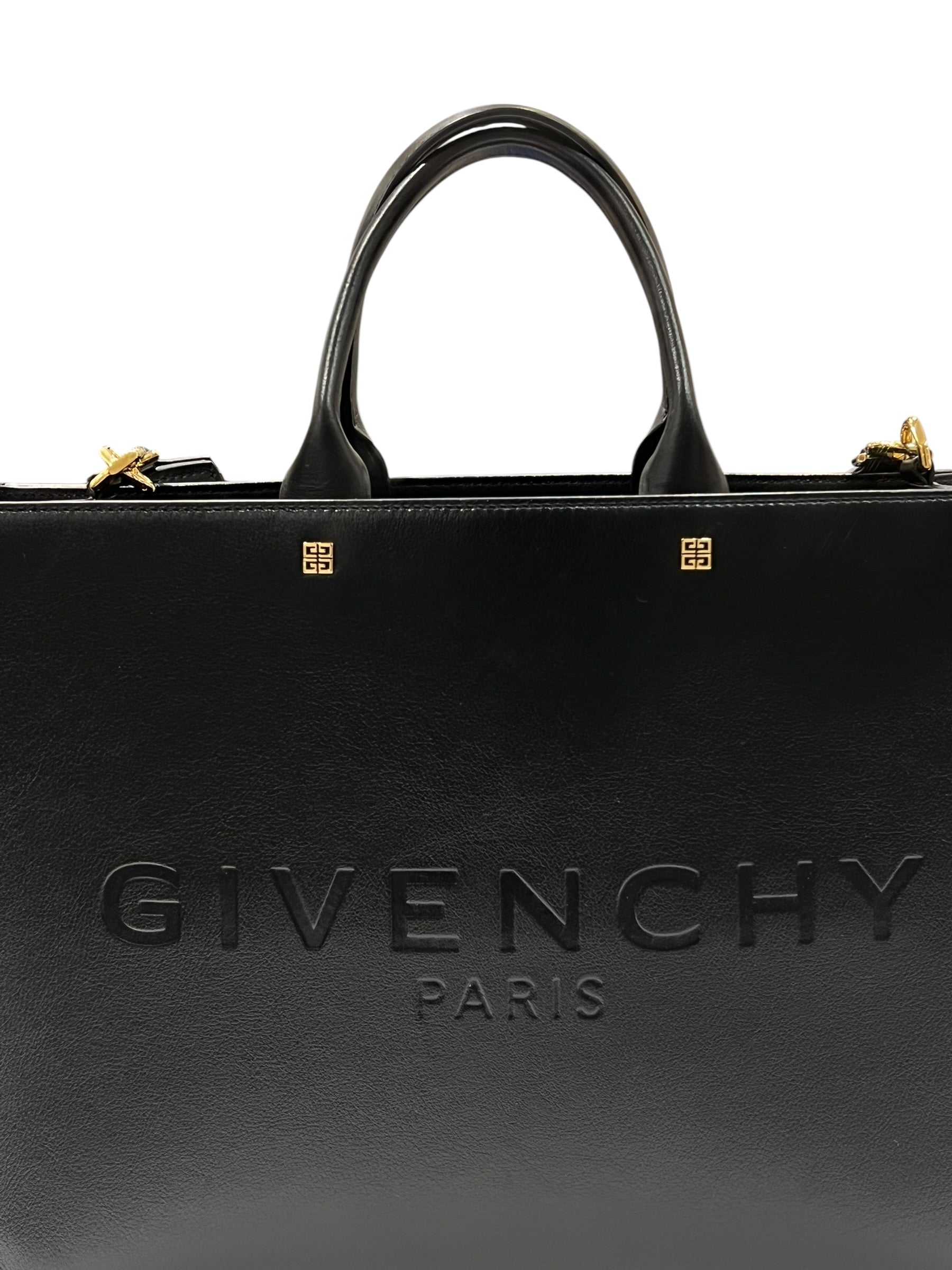 Givenchy - sac tote bag cuir noir