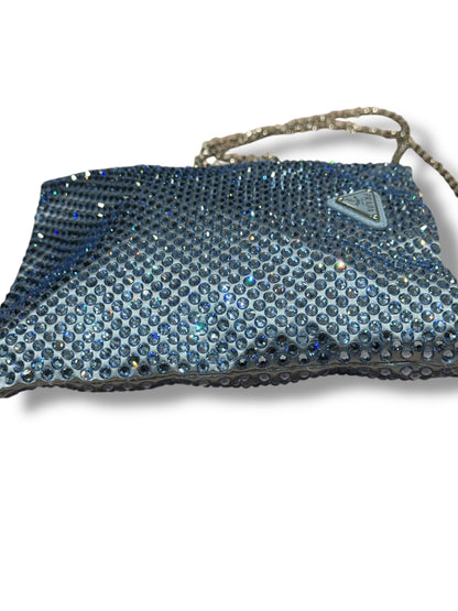 Prada - Sac strass bleu PM