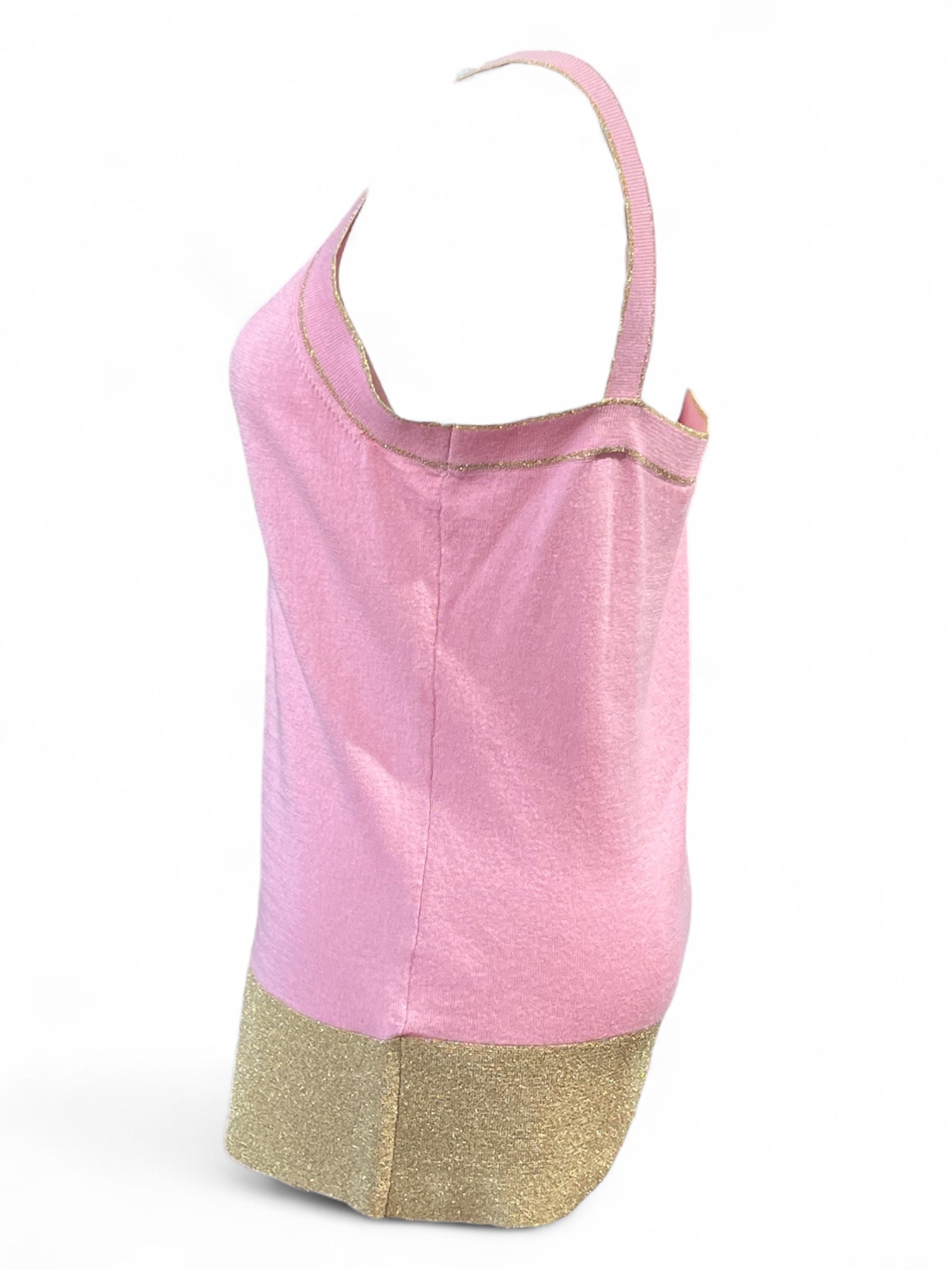 Valentino - Rosa und goldfarbenes Ensemble Größe 38