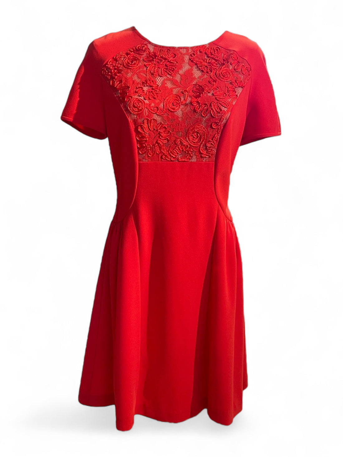 The Kooples - Robe rouge en dentelle TS