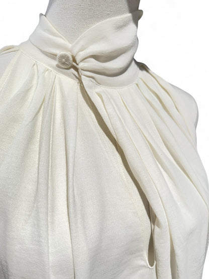 Hermès - Haut blanc à col T42