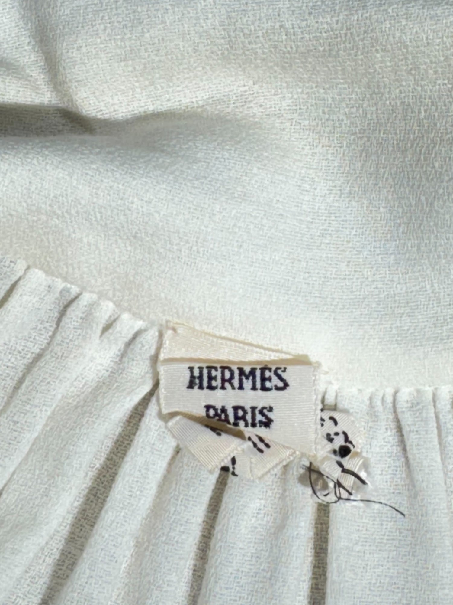 Hermès - Haut blanc à col T42